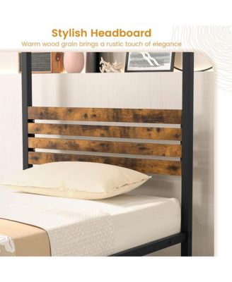  4-Post Canopy Bed Frame Rustproof Metal Noise-free with Foot Pads