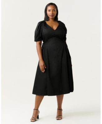 Plus Size Kyah Cotton Midi Dress