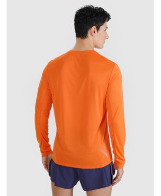 Men's quick-drying running longsleeve - orange