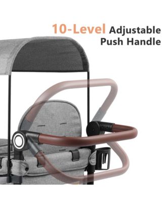 All-Terrain Wagon Stroller for Two Kids with Canopy, Snack Tray and Shock-Absorbing Wheels