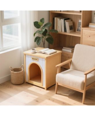 Cat House for Small Cats & Dogs in Light Yellow