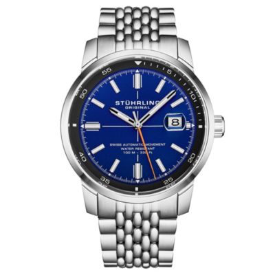 Stuhrling Trackmaster 1026 Men s Automatic Watch 42mm Stainless Steel Bracelet - Sunray teal dial 1735$