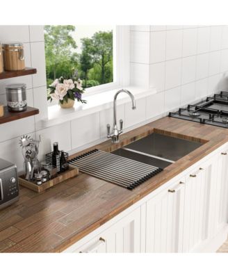 33x19x9inch Undermount Double Bowl Kitchen Sink Stainless Steel 16 Gauge 50 and 50