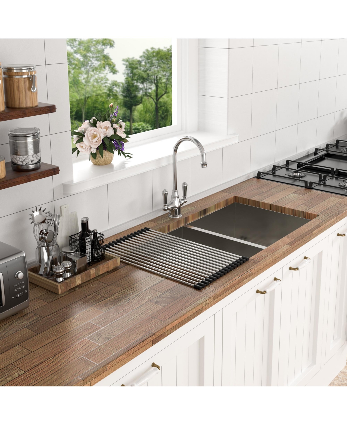 flynama 33x19x9inch Undermount Double Bowl Kitchen Sink Stainless Steel 16 Gauge and