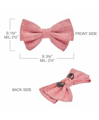 Textured Tweed Dog Collar With Detachable Bowtie Accessory