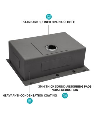 30x22x10 Inch Drop In Single Bowl Topmount Kitchen Sink 16 Gauge T304 Stainless Steel With Dish Grid Drain Assembly Drying Rack