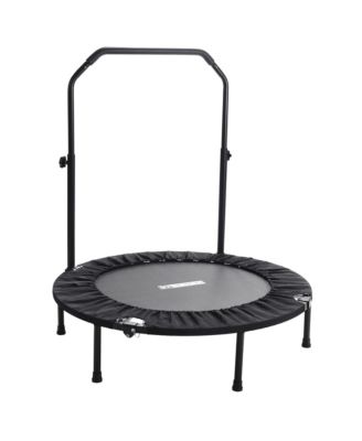 Stamina inMotion 40" Round Fitness Trampoline with Adjustable Handlebars, Black