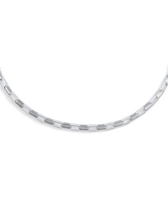 Solid .925 Sterling Silver 5MM Paper Clip Link Chain Necklace Made In Italy 20 Inch