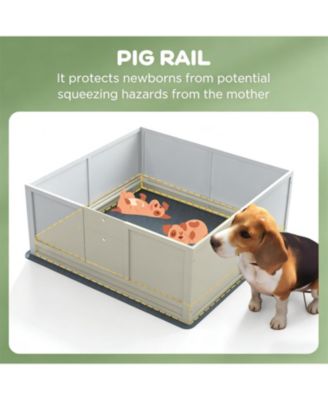 48.8 in. W Spacious Whelping Box for Dogs in White