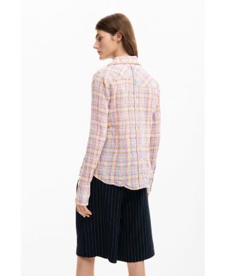 Women's Checked shirt with ruching