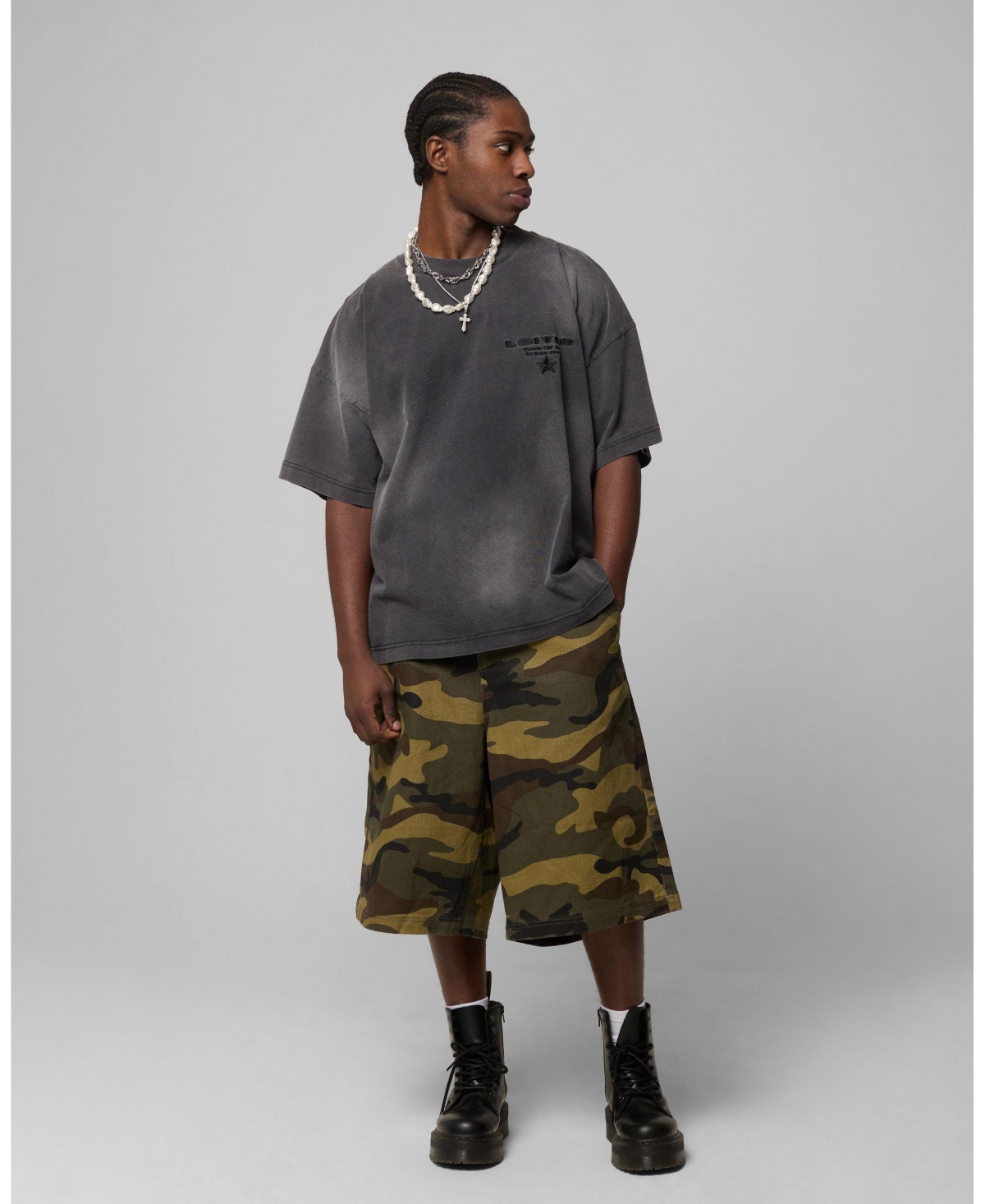 Loiter Men's Celestial T-Shirt Charcoal