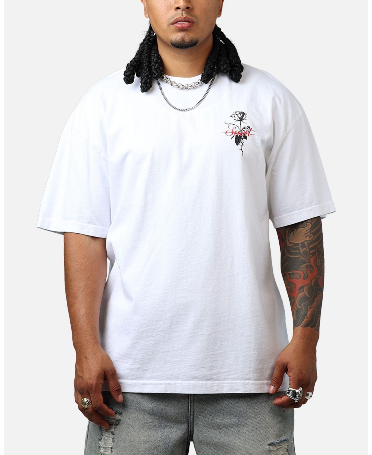 Saint Morta Men's St Valentine Boxy T-Shirt White