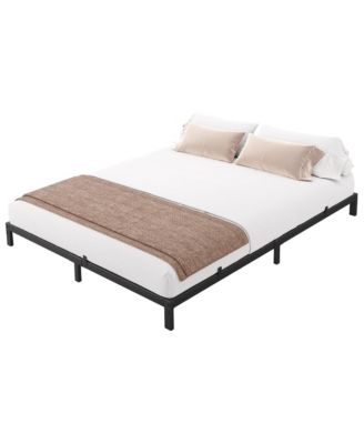Easy Assembly Queen Size Low Profile Metal Bed Frame - 6inch Mattress Foundation Support BlackSpace Saving, for Living Room, Guest Room - 24