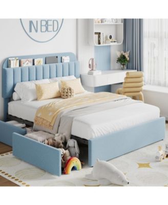 Easy Assembly Full Size Bed Frame Space Saving, for Living Room, Guest Room - 24