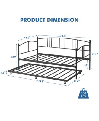 Easy Assembly Daybed Space Saving, for Living Room, Guest Room