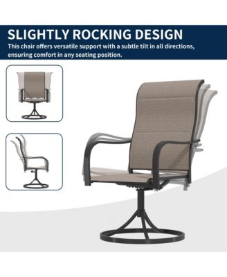 7-Piece Outdoor Dining Set with Aluminum Extendable Table 53"- 106" and Swivel Dining Chair