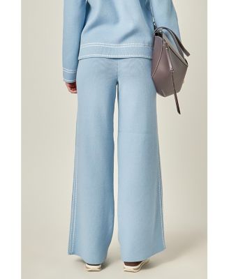 Women's Stitch-Detail Knit Long Pants