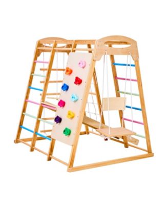 9-in-1 Toddler Indoor Jungle Gym with Climbing and Play Features