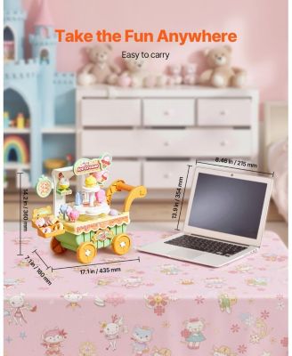 Ice Cream Cart with 27 PC Accessories & Money, Sound/Light