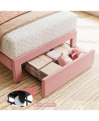 Easy Assembly Twin Size Bed Frame Space Saving, for Living Room, Guest Room