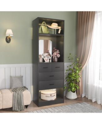 Closet System with Mirror and Drawers