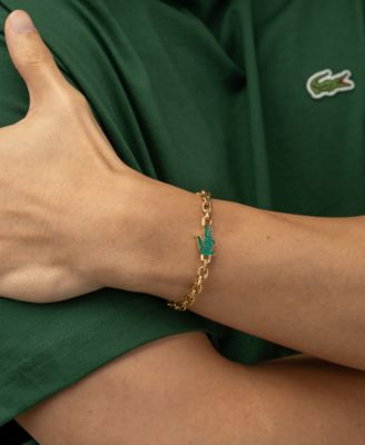 Men's Arthor Green Crystal Crocodile Chain Bracelet