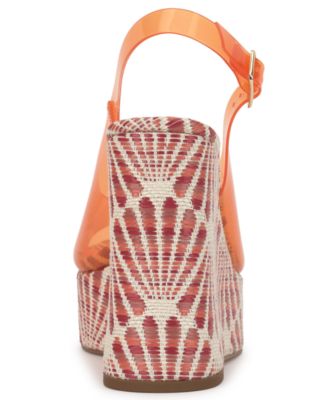 Women's Kaliese Slingback Peep-Toe Platform Wedge Sandals