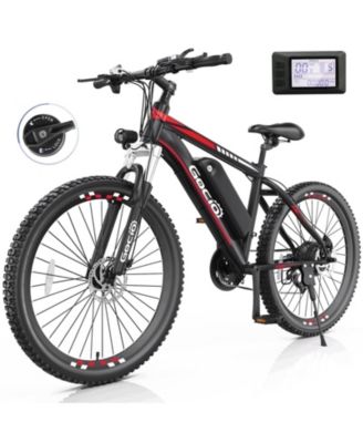 500W 26" Electric Mountain Bike Adults 499Wh 48V 10.4Ah Battery 19.8MPH 3H Charge LCD Display Shimano 21 Speed UL2849 Certified