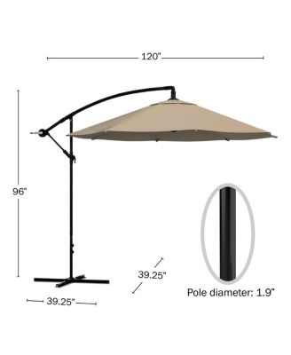 Patio Umbrella, Hanging with Base by Pure Garden