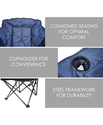 Folding Alternative Club Portable Folding Outdoor Chair, Blue