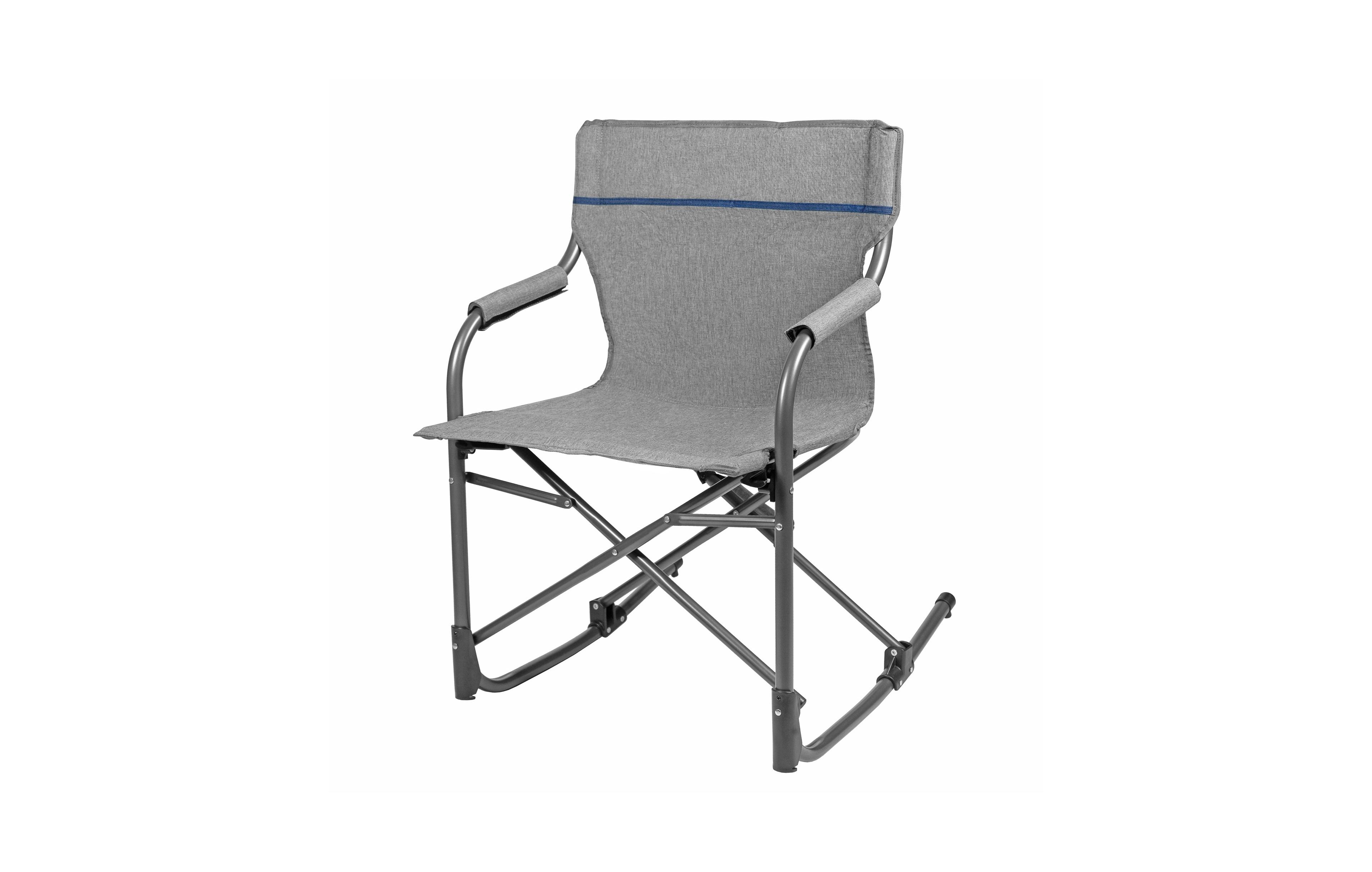 Zenithen Limited Folding Steel Frame Rocking Director Chair, Gray