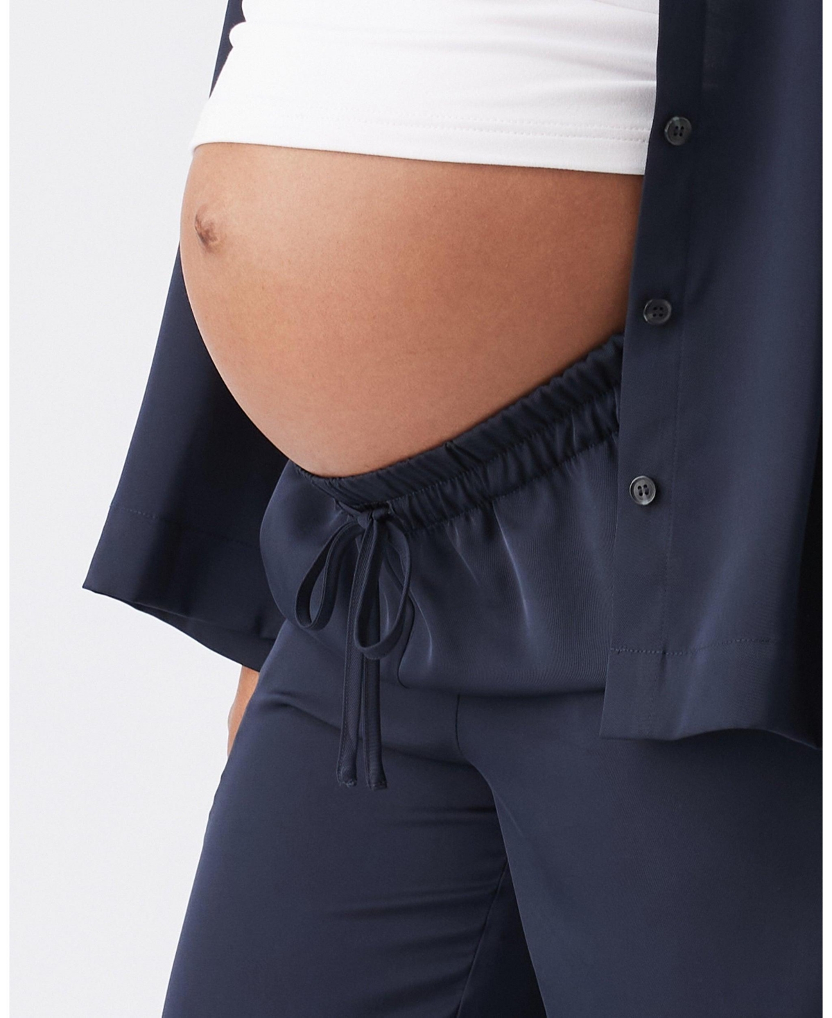 Ripe Maternity Women's Tamara Satin Pull-On Pant Midnight
