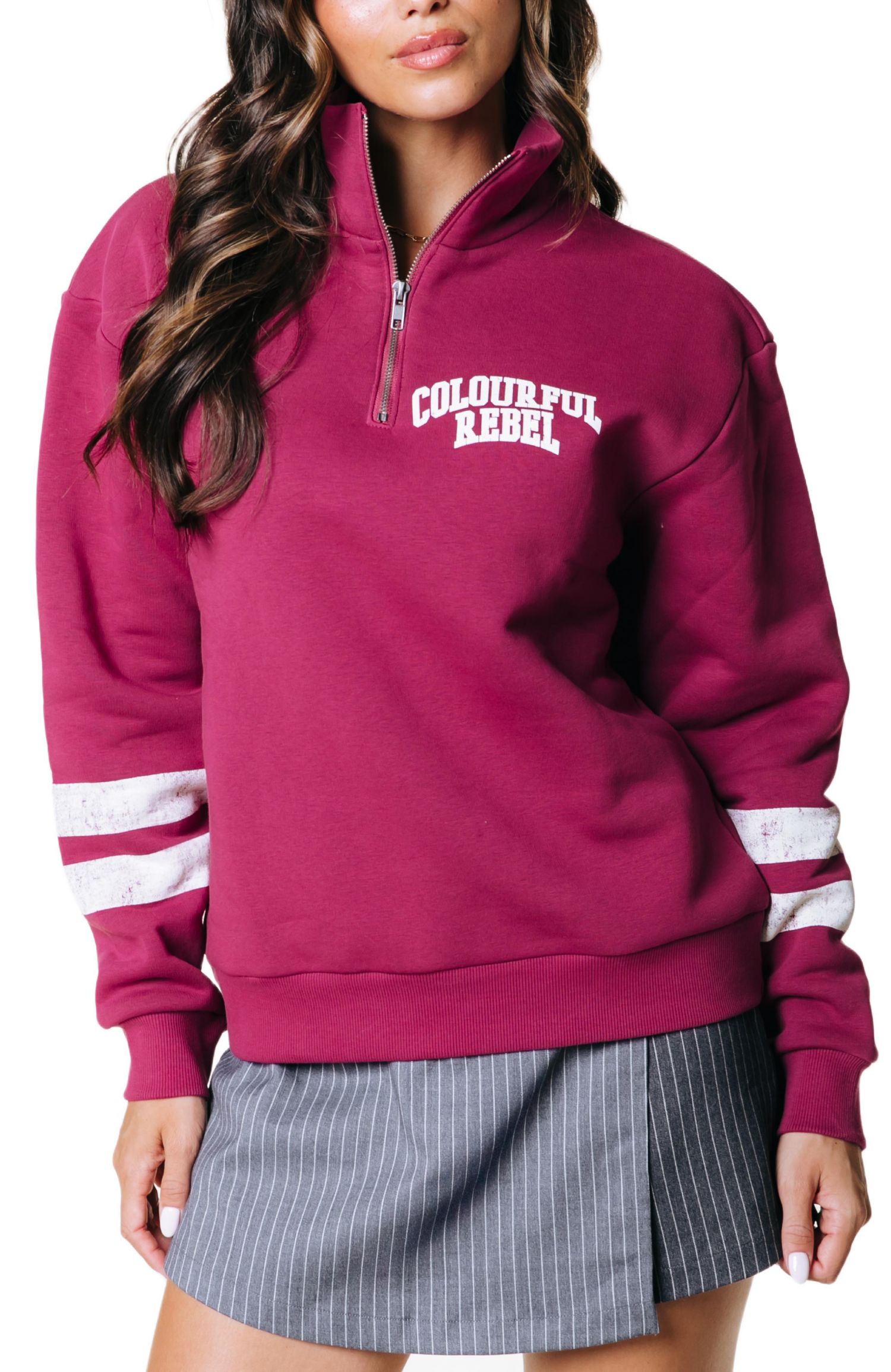 Women's Varsity Logo Relaxed Zip Sweat