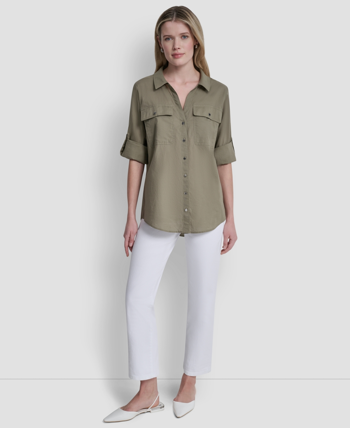 Dkny Women's Collared Neck Shirt