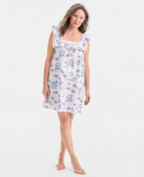 Сорочка Dot, хлопок — Charter Club, цвет: English Toile
