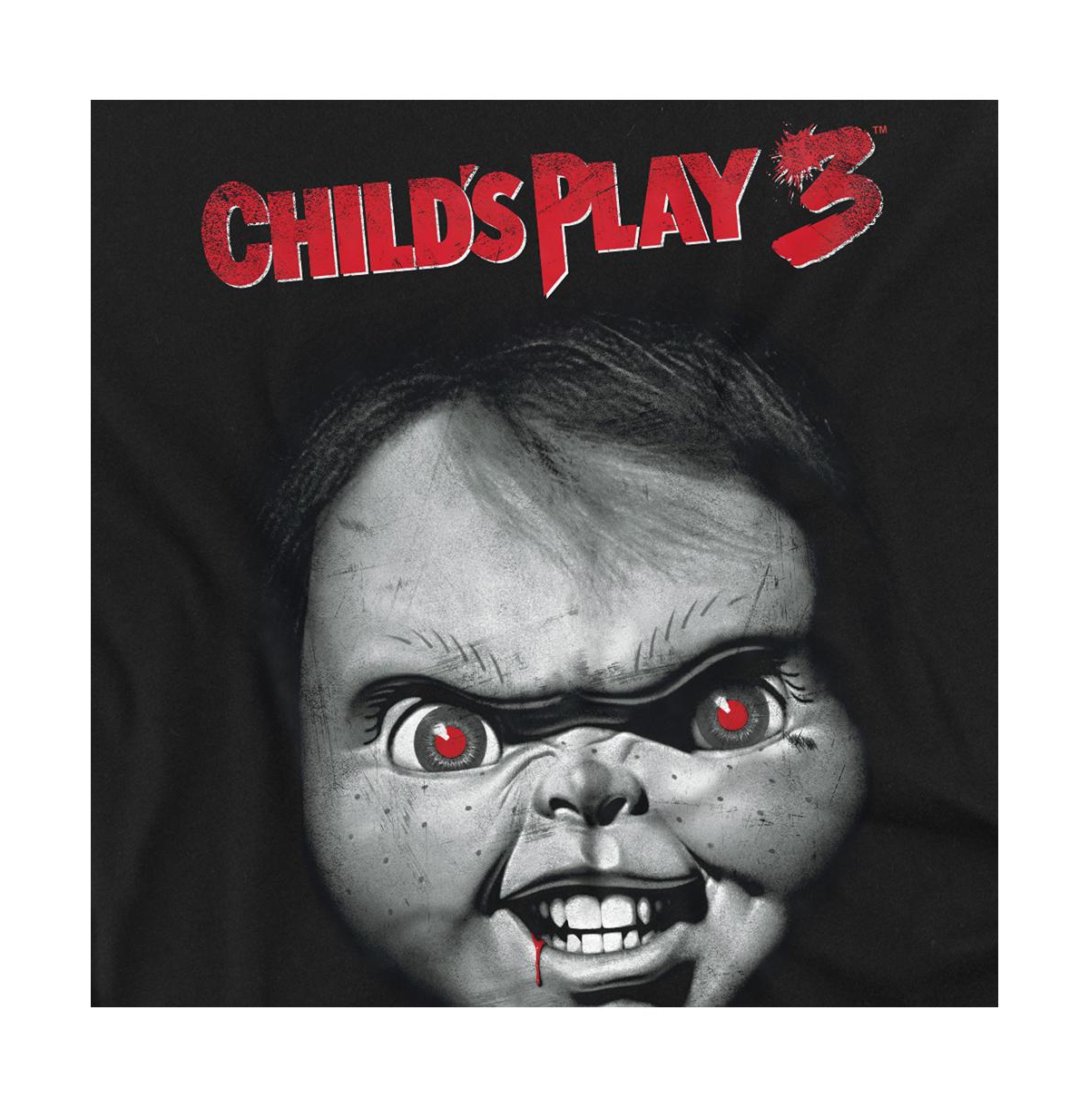 Logovision Men's Childs Play 3 Face Poster T Shirt