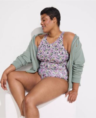 Women's High Neck Racerback Midkini Top