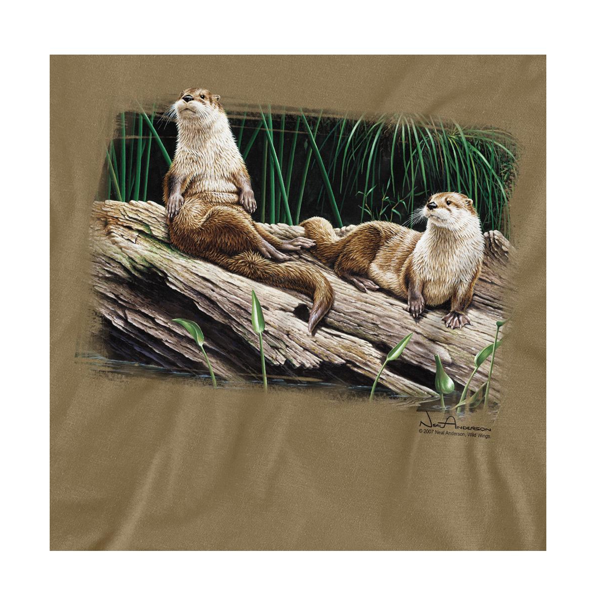 Wild Wings Men's Wildlife River Otters T Shirt