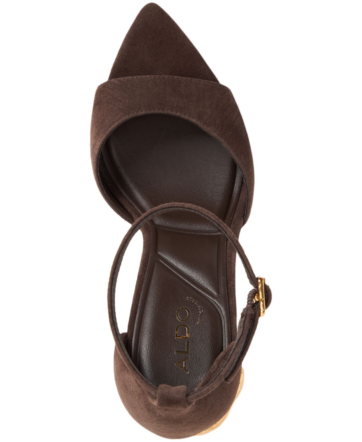Женские сандалии ALDO Medeza Adjustable Strap Dress Sandals, цвет: Тёмный коричневый замшевый — фото 4