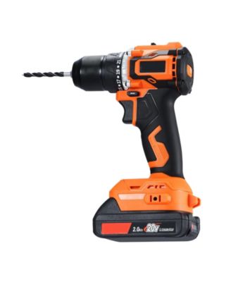 Cordless Drill Driver Kit, 1/2" Metal Chuck, Brushless Motor, Dual-Speed Variable, Battery & Charger, Tool Box Included