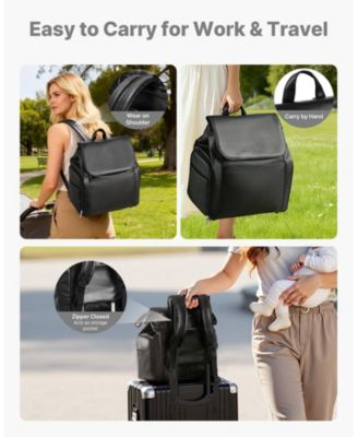 Breast Pump Backpack with Ice Pack, Fits S1/S2, Storage for Pump Accessories & Breastmilk, Portable Carrying Bag, Black