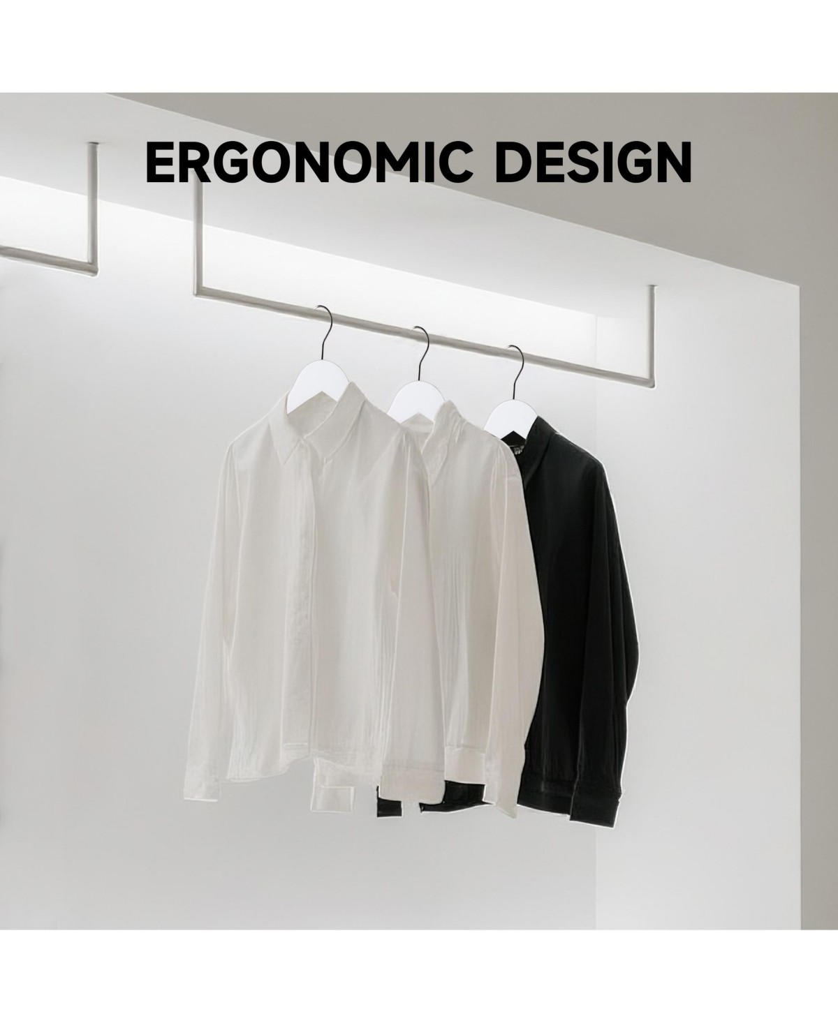 BP4U Premium Wooden Clothes Hangers, Solid Wood Coat Shirt top Hangers for Jackets, Shirts, Dresses, Blouse, Overcoat