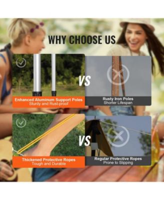 270 Degree Vehicle Awning, Retractable Car Side Awning, 8.2' Height, PU3000mm UV50+ with Waterproof Storage Bag