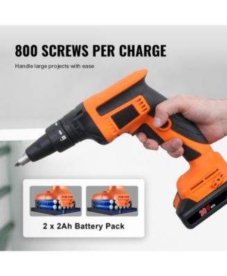 20V Max Brushless Drywall Screw Gun, 4200RPM Cordless Drywall Screwgun Kit with 2 Batteries, Charger, Belt Clip & Tool Bag