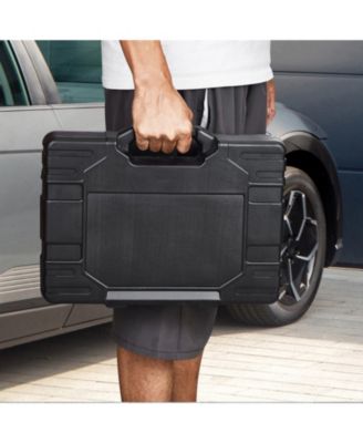 121-Piece Mechanics Tool Set, 1/4" 3/8" 1/2" Drive SAE & Metric Sockets, Bits, Wrenches, Ratchet, Plastic Case