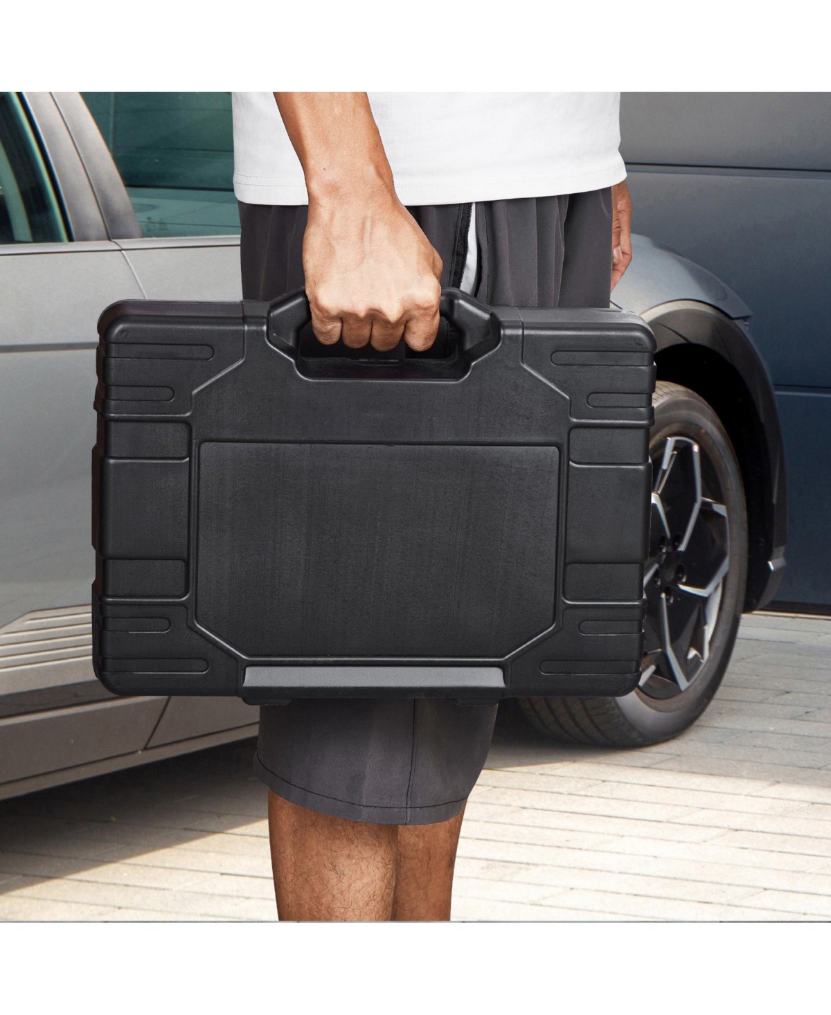 Mecale 121-Piece Mechanics Tool Set, 1/4" 3/8" 1/2" Drive Sae & Metric Sockets, Bits, Wrenches, Ratchet, Plastic Case