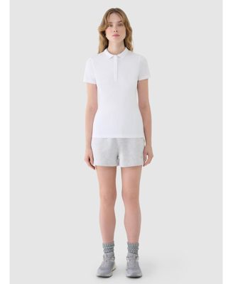 Women's slim polo shirt - white