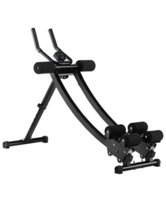 Dual-Track AB Workout Machine, Foldable Adjustable Ab & Core Trainer, 440 lb Weight Capacity, Home Gym Ab Cruncher