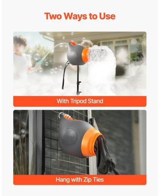 115W Party Foam Machine, Portable Foam Cannon with Tripod Stand, Powerful Foam Maker for Backyard, Pool & Outdoor Events, Grey/Orange