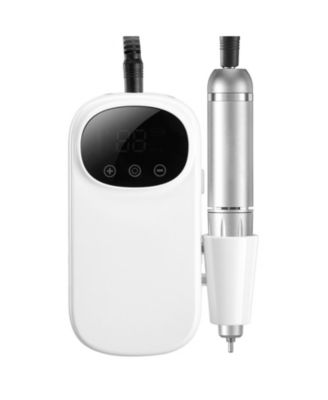 Rechargeable Nail Drill, 35,000RPM Cordless Nail E-File with LCD Display, 6 Bits & 50 Sanding Bands, Manicure Pedicure Tool